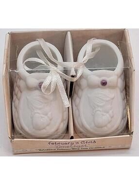 1999 Precious Moments Birthstone February's Child Amethyst Keepsake